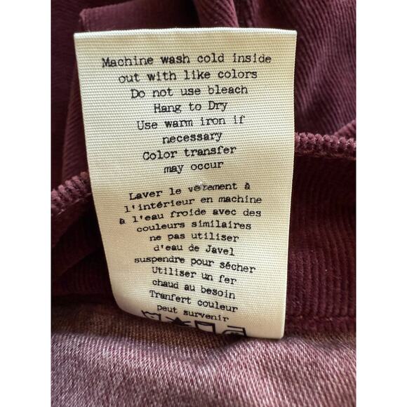 Rag & Bone Bordeaux Corduroy Skinny Jeans Womens Size 27 Made in USA - Picture 7 of 8